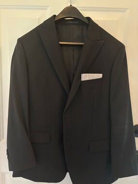 Calvin Klein Men's Black Notch Lapel Sport Coat Blazer